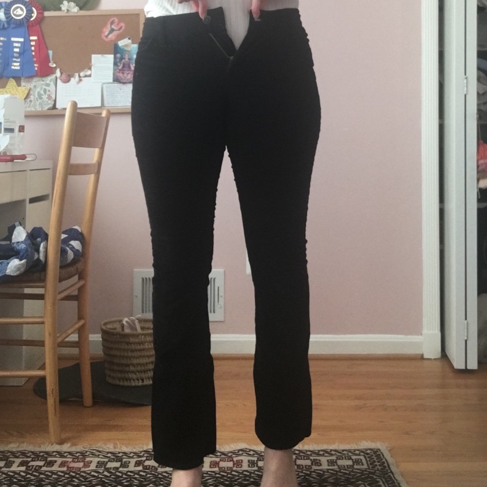 Black corduroy pants